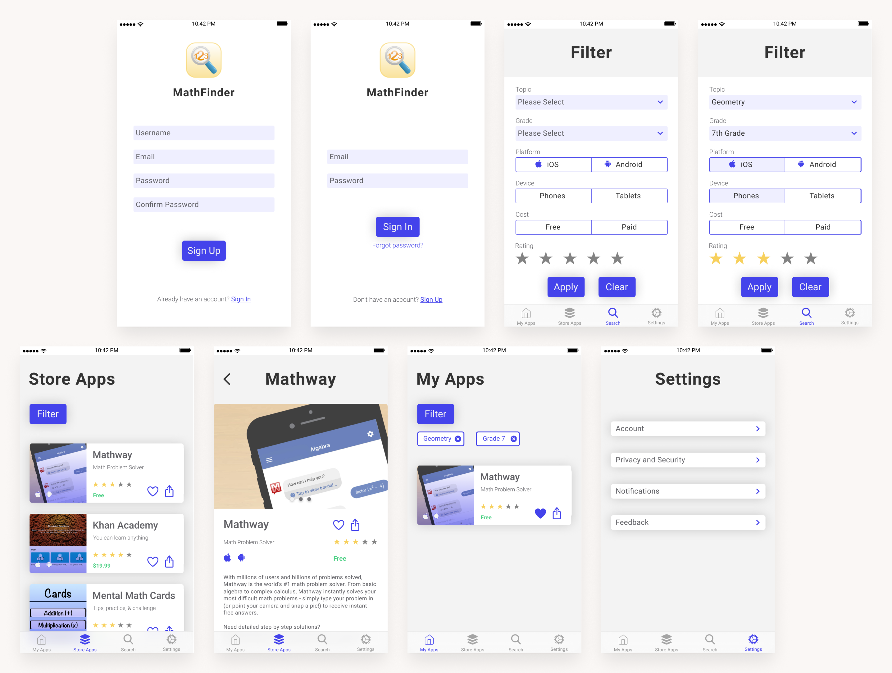 Hi-fi Wireframe